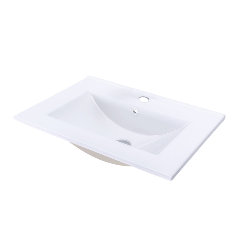 KGAR 18.5'' White Ceramic Rectangular DropIn Bathroom Sink Wayfair